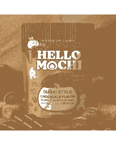 Hello Mochi Dubai Style Chocolate Flavor 8.4 oz 【Lava Filled】【Soft & Chewy】【Japanese Dessert】