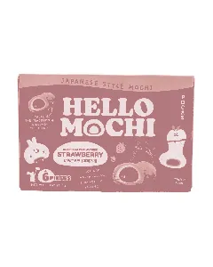 Hello Mochi Strawberry Mochi,Gluten Free Vegan,6pieces 6.3oz