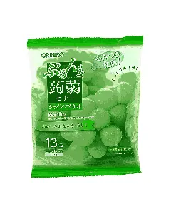 Konjac Jelly Pouch,Shine Muscat Flavor,6 pieces 4.23 oz【0 Fat Low Calories】