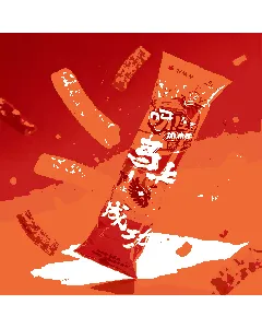 O! Karto Tube Shape Potato Chips,Spicy Strip Flavor,3.4oz