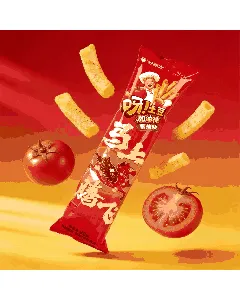 O! Karto Tube Shape Potato Chips,Tomato Flavor, 3.4oz