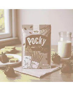 Pocky Strawberry Cream Covered Biscuit Sticks,Family Pack 9 Packs 3.81 oz