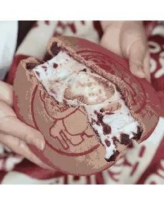 Pork Floss Egg Yolk Cake,Mooncake,Rose & Purple Yum Mochi Flavor ,17.64oz