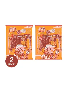 Set of 2 Packs Jin Jin - Jelly Strip (Jelly Filled Straws in Assorted Flavors) - Net Wt. 14.7 Oz. *2