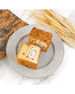 Taro Paste And Chicken Floss Thick Cut Toast 6 Pieces 16.9 oz 【Red Bean Included】