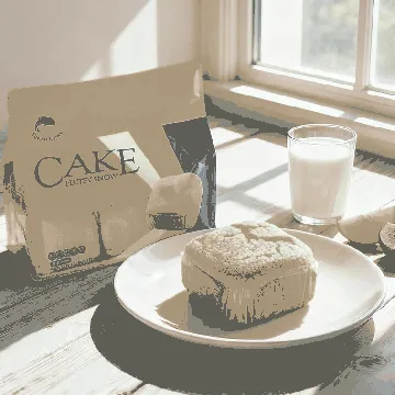 Fluffy Snow Cake ,6 pieces 13.75 oz【Breakfast Afternoon Tea Snacks】