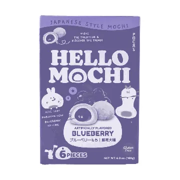 Hello Mochi Blueberry Mochi,Gluten Free,6.3 oz