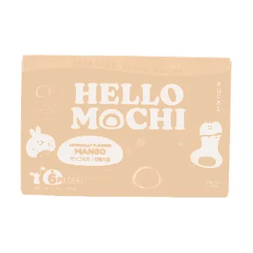Hello Mochi Mango Mochi,Gluten Free Vegan,6pieces 6.3oz