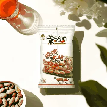 HUANG FEI HONG Spicy Peanuts, 7.4oz *3【3 Packs】【Packing May Vary】