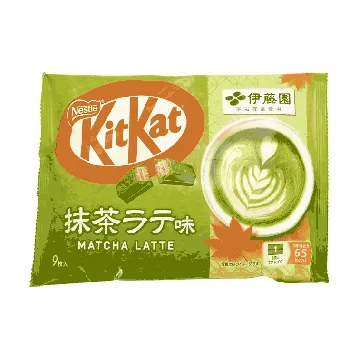 Itoen Kitkat Chocolate Wafer Bars Mini Biscuit ,Matcha Latte Flavor,9pc 3.68oz