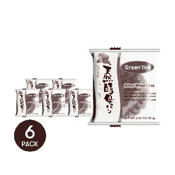 Natural Yeast Baked Wheat Bread ,Japanese Dessert,Green Tea Matcha Flavor, 2.82oz*6【6 Packs】