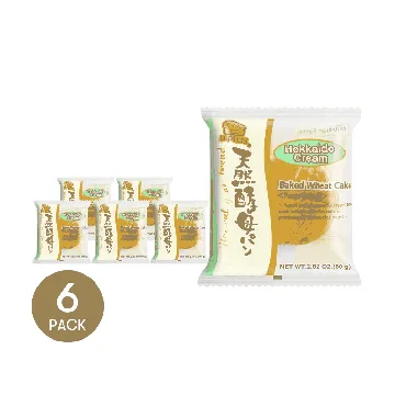 Natural Yeast Baked Wheat Bread ,Japanese Dessert, Hokkaido Milk Flavor,2.82oz*6【6 Packs】