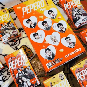 PEPERO Crunchy Chocolate Biscuit Stick, 【8 packs in 1 box】11oz【Stray Kids Pick】【Packing May Vary】