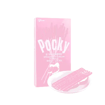 Pocky Strawberry Cream Cookie Sticks, 2.46oz