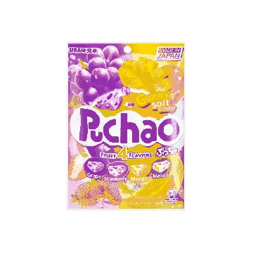 PUCHAO Soft Jelly Gummy Candy,Grape+Strawberry+Mango+Melon Flavor,3.53 oz