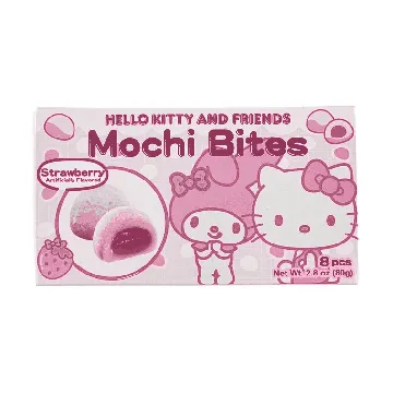 Sanrio Hello Kitty My Melody Mochi Bites Strawberry Flavor 2.82oz