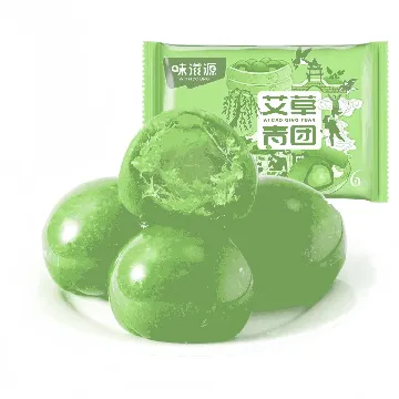 Traditional Qingming Ai Cao Qing Tuan Black Sesame Red Bean Flavor Cake 6 Pieces 0.56lb-with00041