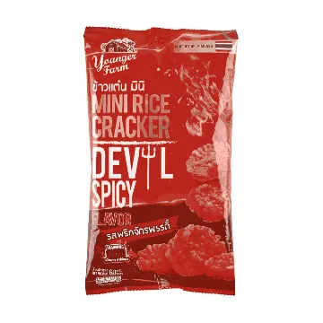 Younger Farm Mini Rice Cracker Devil Spicy Flavor,2.11 oz